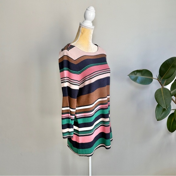 J.Jill striped 3/4 sleeve top - Picture 6 of 9